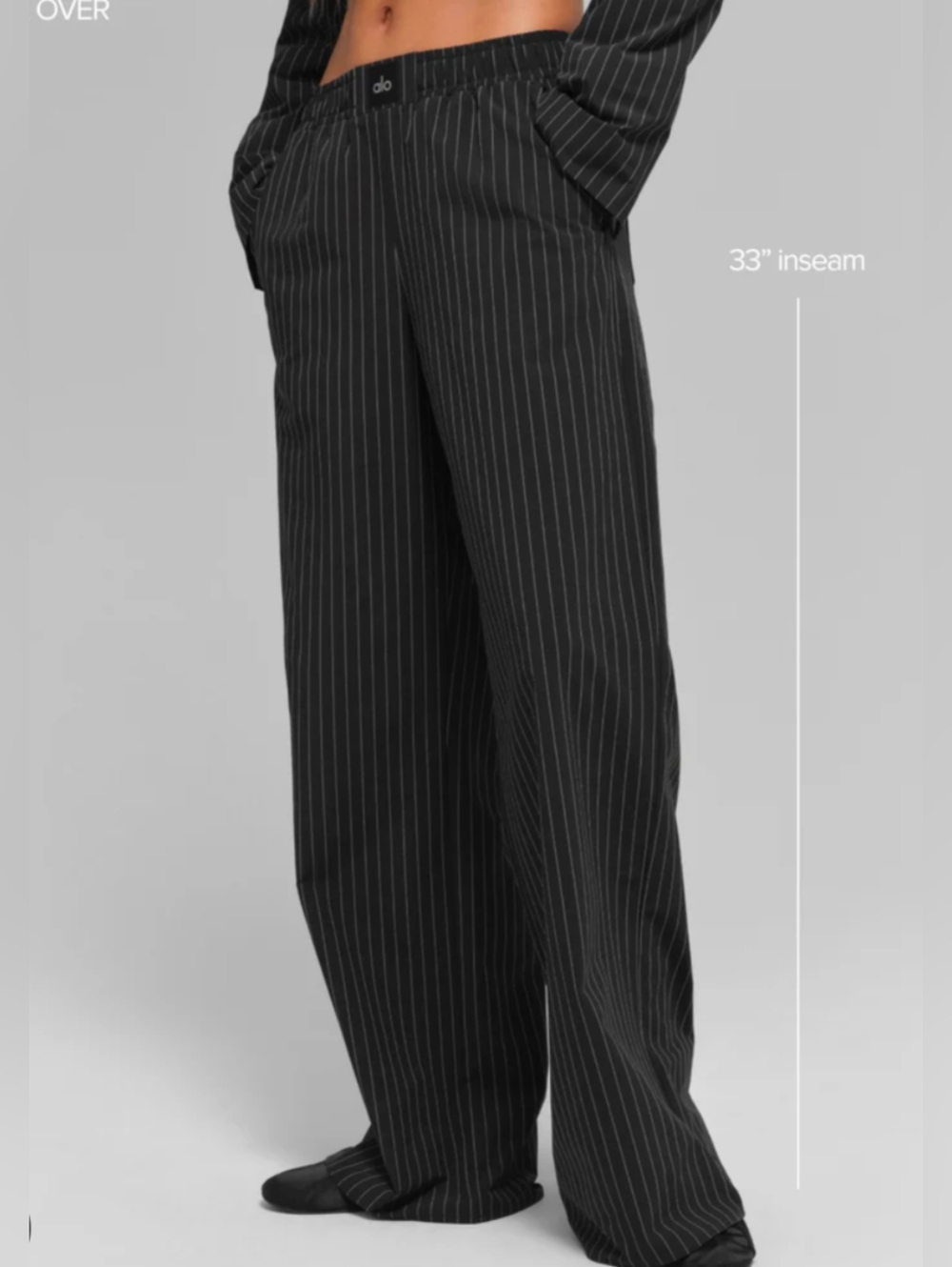 Alo Yoga Pinstripe Daylight Boxer Pant (Long)